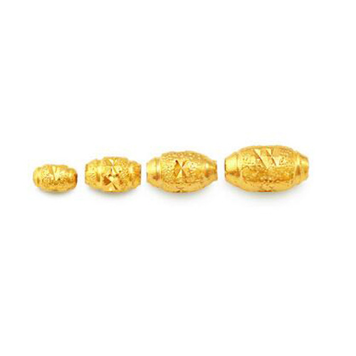 Long lasting handmade sand gold diy accessories jewelry hand string beads braided rope imitation gold olive separated beads package real copper