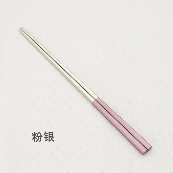 Pink and silver chopsticks