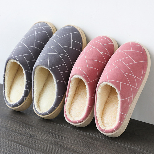 A powerful manufacturer!  Winter household cotton slippers for women thick-soled bags and heels for home indoor couples slippers for men to keep warm at home