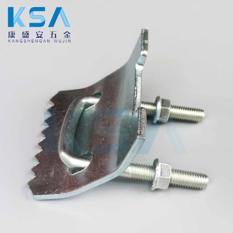 厂家直销供应钢梁支架配件 管廊配件 C型钢梁夹压板 带齿梁夹