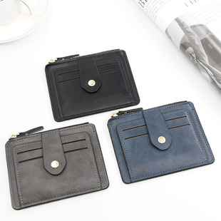 Factory direct supply new Korean color variety of all-match hidden buckle coin purse thin convenient leisure card holder card holder