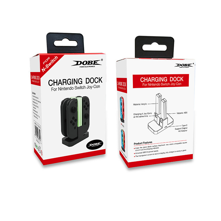 Interruptor pequeño mango colorido cuatro carga NS Joy-Con cargador de la Columna de Luz de cuatro bases Cargador juego periférico