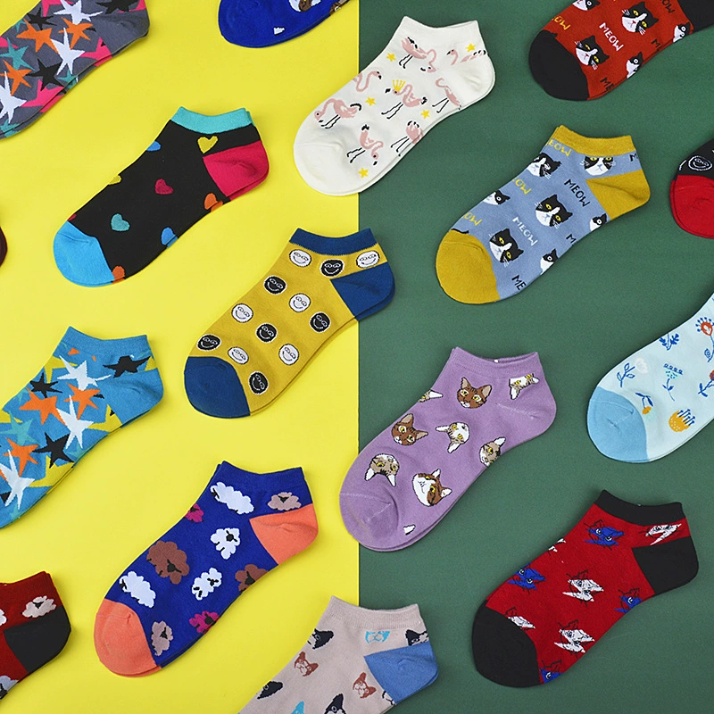 Женские носки Tide Ship? Creative solid color boat socks boutique socks long -term replenishment socks wholesale