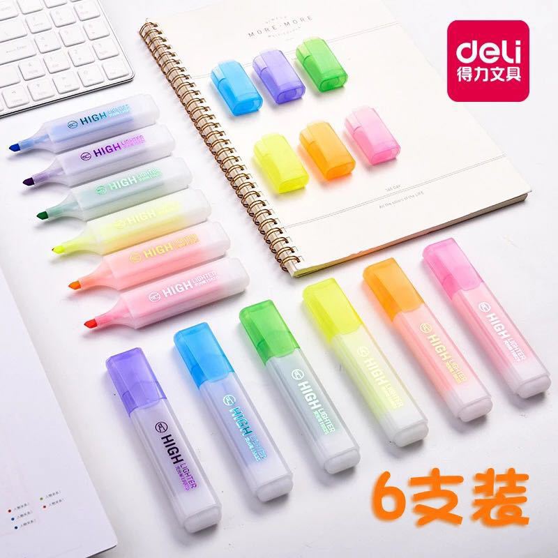 S628 resaltador estudiante lectura comentarios marca 6 color marcador color caramelo Oficina marca