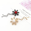 Retro hair accessory, beads from pearl, hairgrip, bangs, hairpins, European style, flowered, wholesale