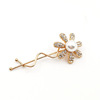 Retro hair accessory, beads from pearl, hairgrip, bangs, hairpins, European style, flowered, wholesale