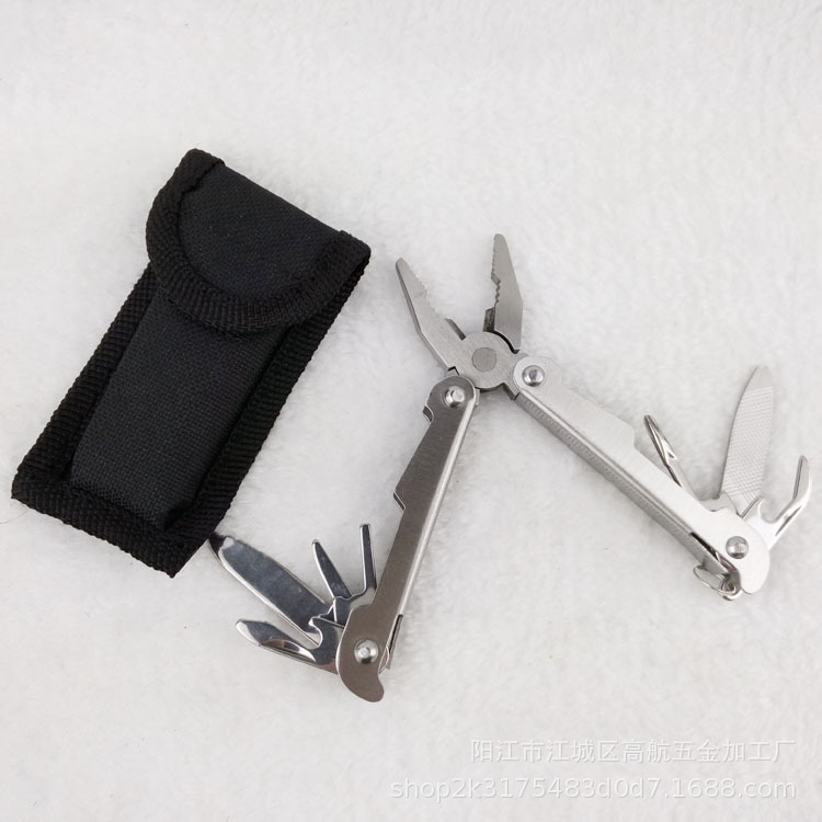 不锈钢户外多功能钳子  多用小号中号迷你凤尾钳 折叠钳 多功能钳