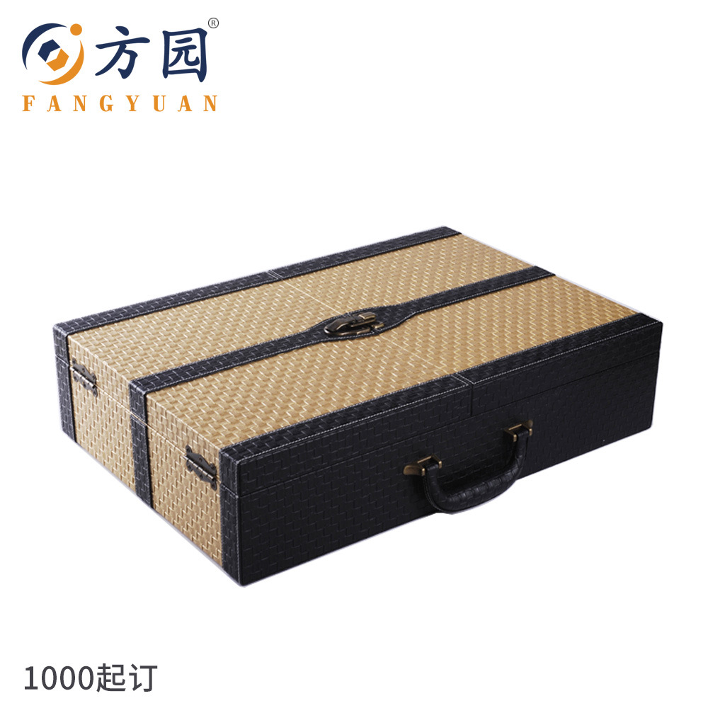 优质原料批发红酒盒裱糊酒盒 红酒包装盒皮制酒盒礼品盒