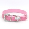 Shining rhinestone pets Small and medium -sized jewelry collars PU imitation leather dog traction rope cross -border hot sales