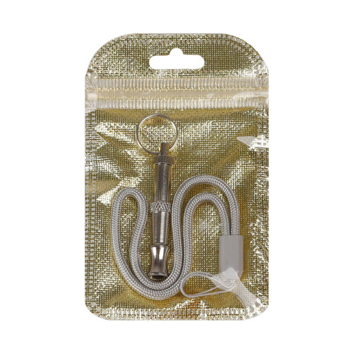 Cross-border adjustable silver pet dog training flute with lanyard Stainless steel dog flute training dog whistle dog flute dog training device