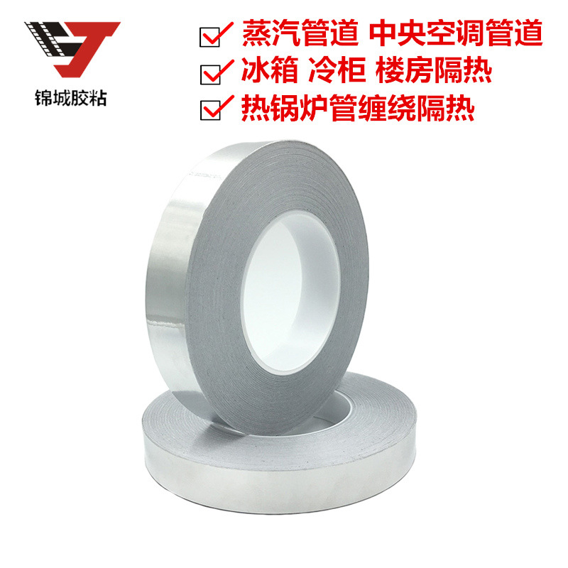 Cinta de papel de aluminio conductora de doble cara Aislamiento térmico de aluminio puro autoadhesivo Papel de aluminio resistente a altas temperaturas Papel de aluminio de doble guía Protección electromagnética Aislamiento térmico