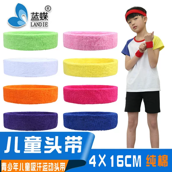 Cotton Children's Sweat-absorbent Headband Male and Female Youth Sports Running Dance Cycling Towel Sweat Wipe Sweat Guide Band Hair Band