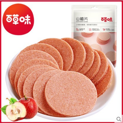 百草味山楂片208g水果干果脯孕妇零食果丹皮批发代理网红小吃