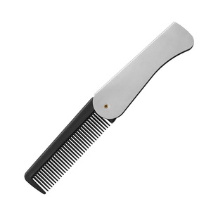 Hot Selling Stainless Steel Foldableing Comb, Portable Men's Beard Styling Comb, Travel Carrying Hair Care Tool