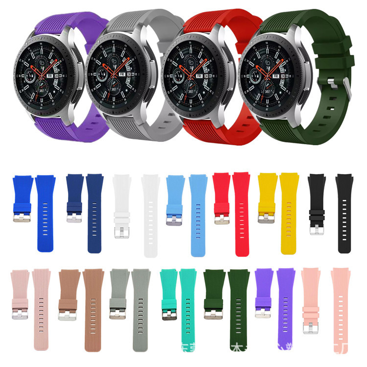 New Model Suitable for 22mm Samsung Gear S4Sport Silicone Strap S4 Silicone Strap Samsung Strap Manufacturer