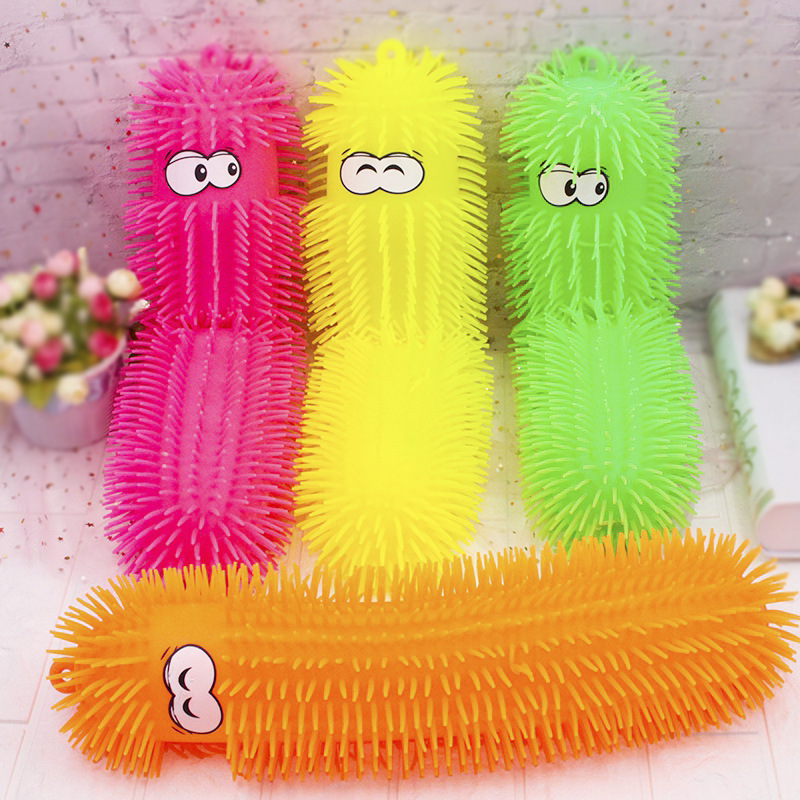 Stall night market hot sale luminous children's toys large caterpillar vent ball TikTok same wholesale trick funny