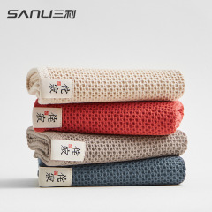 Sanli towel manufacturer directly supplies summer new pure cotton towel Wabi-sabi face towel increased water absorption honeycomb towel wholesale