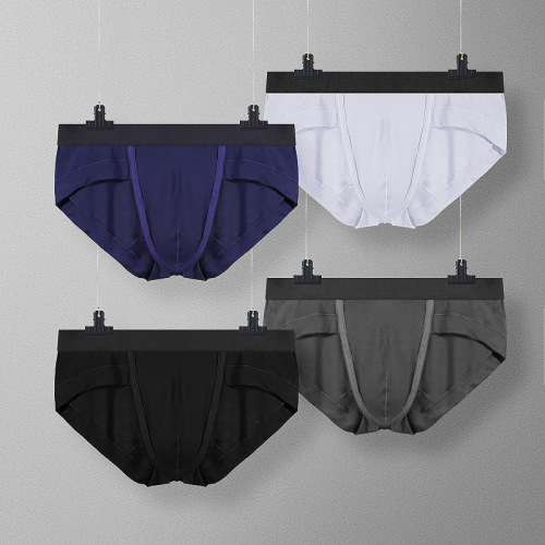 Men's underwear triangle modal low waist sexy u convex bag white underwear men's small boxer shorts trendy