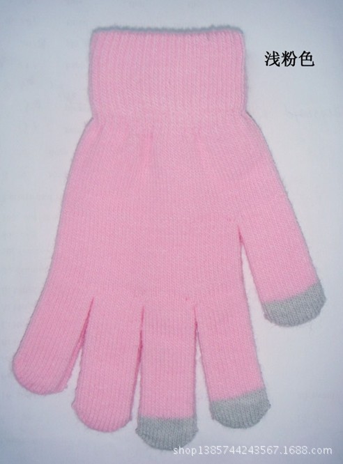 Guantes de pantalla táctil al por mayor de fábrica Otoño e Invierno pantalla táctil inteligente de punto para hombres y mujeres con forro polar engrosado guantes de protección