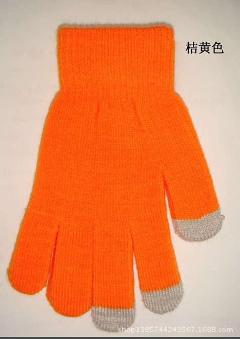 Guantes de pantalla táctil al por mayor de fábrica Otoño e Invierno pantalla táctil inteligente de punto para hombres y mujeres con forro polar engrosado guantes de protección