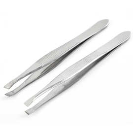 不锈钢眉钳眉毛镊子镜光打边正口斜口眉夹拔眉毛工具眉毛夹