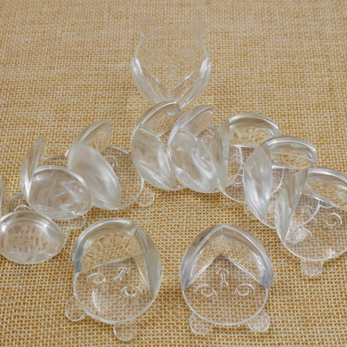Transparent anti-collision spherical table corner protective cover Baby safety table and chair table corner bear silicone anti-collision corner