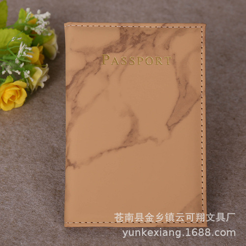 Fashionable Marble Texture Passport Holder PU Passport Case in Multiple Colors, Manufacturer for Sale