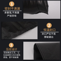 手提式垃圾袋廠家批發平口大號垃圾袋家用物業環衛加厚黑色塑料袋