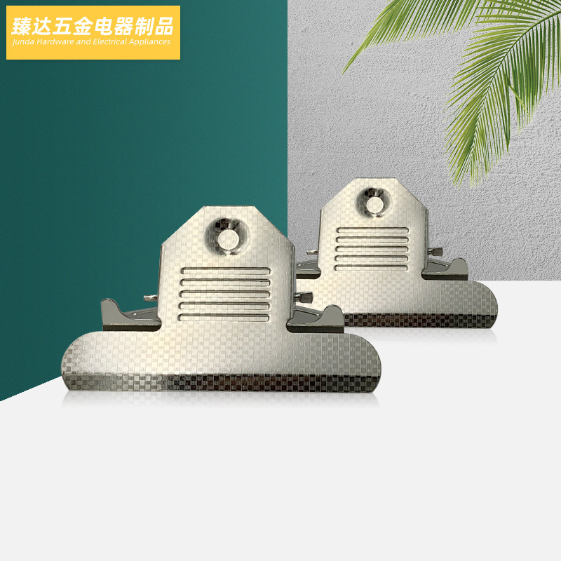 Factory grid butterfly clip cardboard special fashion beautiful metal 85MM long tail clip color office clip processing