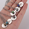 Zodiac signs, necklace stainless steel, European style, mirror effect