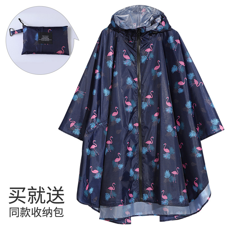 Fabricantes venden japonés Corea del Sur moda Capa delgada hombres y mujeres adultos impermeable poncho mochila ciclismo Amazon comercio exterior image 49