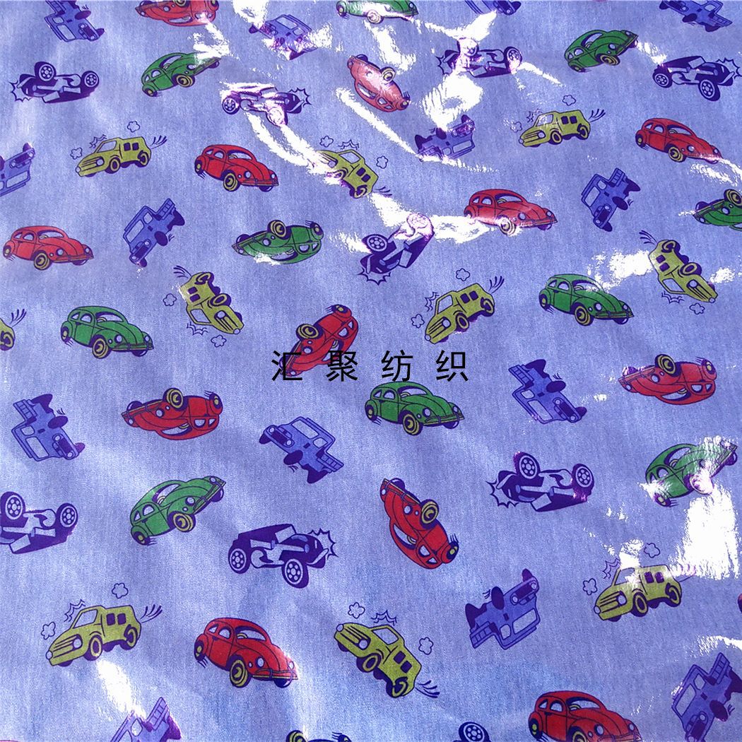 新款 彩色小汽车数码印花   复合TPU印花