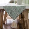 Nordic Titanus Geometric Table Flat Fashion Tea Flasflower Flag Flag Long Strop Polying Polying Tablecloth