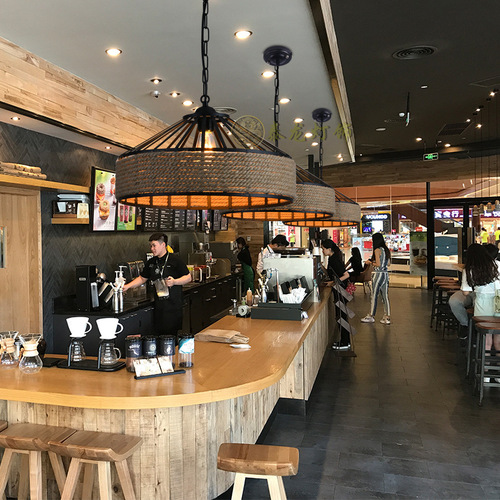 Retro industrial style American country chandelier clothing store creative restaurant Internet cafe bar yurt hemp rope chandelier