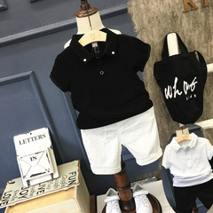 男童夏季短袖POLO衫2023新款翻領T恤兒童打底衫時尚棉上衣Y023