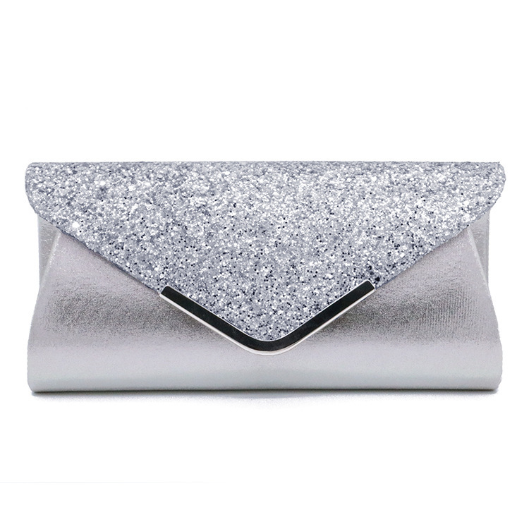 Factory direct supply of European and American PU sequins women's bag hand-catching bag cosmetic bag dinner bag -128