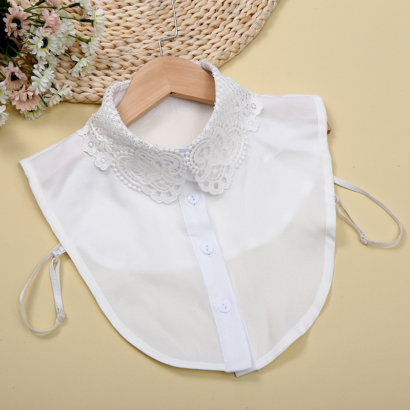 Korean Autumn/Winter Sweater Decorative Fake Collar New Chiffon Lace Edge Fresh Cute Casual Versatile Fake Collar