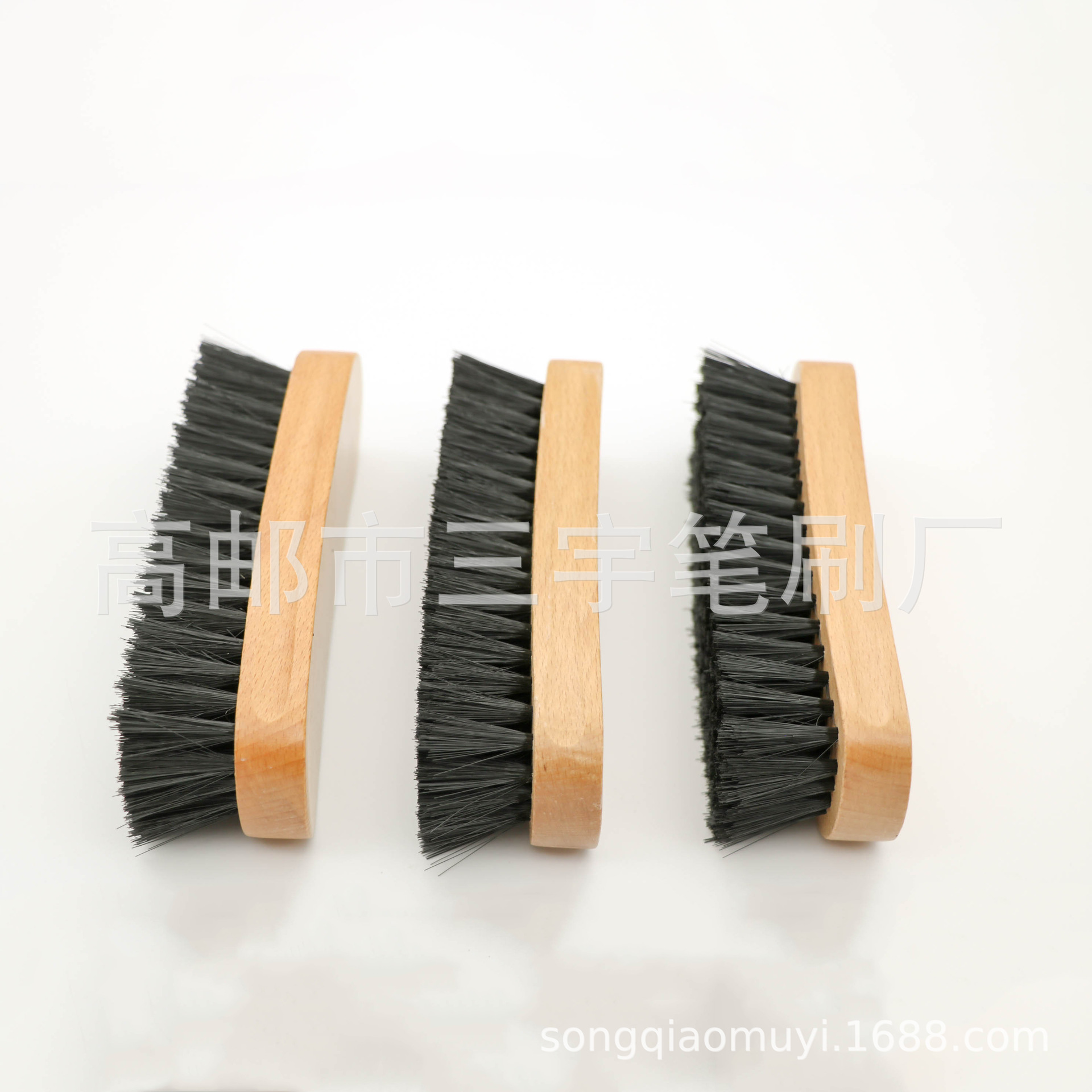 Venta al por mayor cepillo de zapatos de alta calidad cepillo de cuero pelo de caballo de haya ventas directas de fábrica profesional