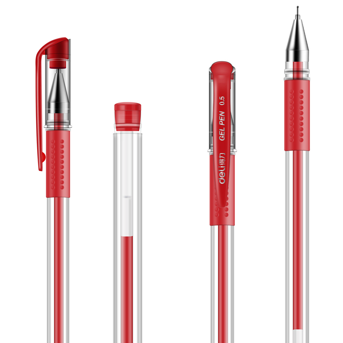 Deli 6601 pluma de gel firma pluma de la Oficina pluma de la Conferencia pluma de carbono Negro Azul Rojo estudiante de oficina papelería