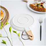 Деревянная ручка, керамическая обеденная тарелка для домашнего использования, оптовые продажи