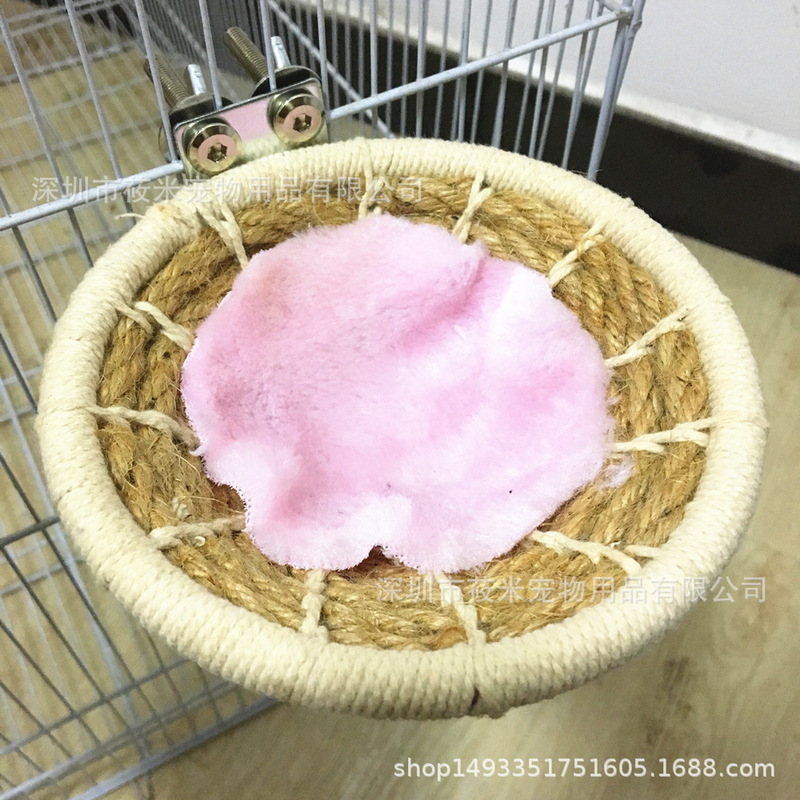 Hand-knitted cotton rope hemp rope bird nest breeding nest bird nest golden silk Nestle handmade small bird nest 140g