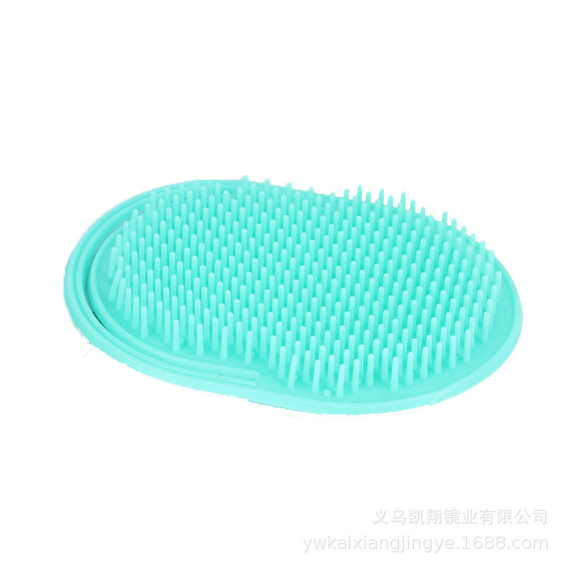 Funda de cepillo de champú multiusos explosiva de Amazon, cepillo ovalado de mano, cepillo de limpieza de bolsillo portátil para hombre, cepillo de barba de limpieza