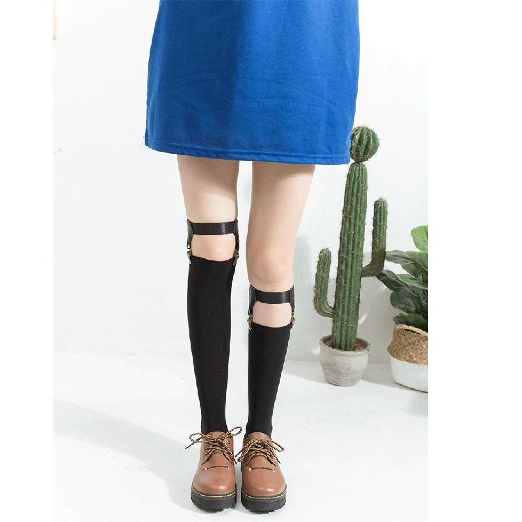 Tide, leg strap, knee socks, Japanese summer uniform, mid-length
