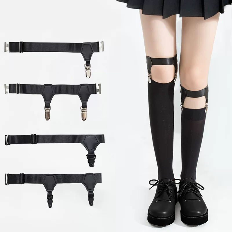 Tide, leg strap, knee socks, Japanese summer uniform, mid-length