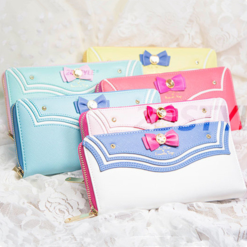Cartera Nueva 2025, Bolso de Mano para Mujer, Estilo Sailor Moon, Versión Coreana, Gran Capacidad, Estilo Largo, Modelo Moderno