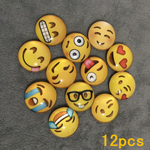 经典emoji笑脸表情水晶玻璃磁性冰箱贴 卡通创意工艺品批发