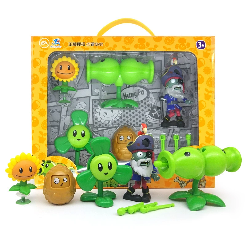 Подлинная наборы Plants vs. Zombies, игрушка, большой набор, подарочная коробка для мальчиков, кукла для детей, полный набор, подарок на день рождения