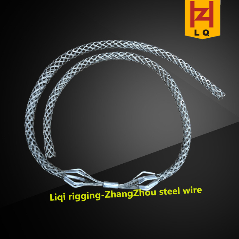 丽奇厂家供应30-35mm钢丝绳柄 RA钢绳套 换线网套 旧线换新线网套