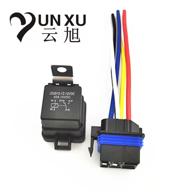 云旭正品40A/12V汽车继电器密封圈防水5脚大功率小型家用电磁