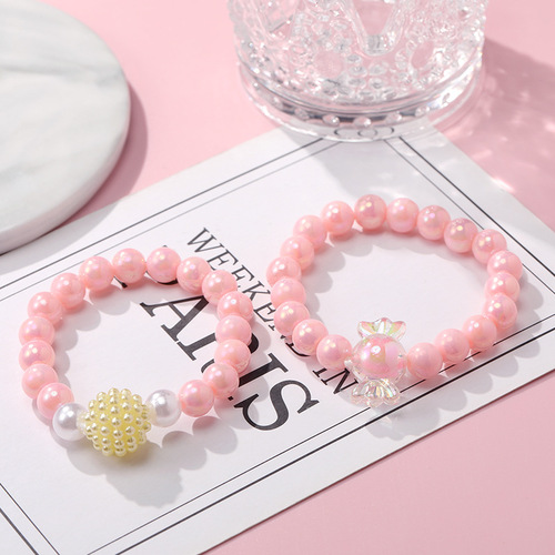 Children's Day Cartoon Bracelet for Girls and Boys, Plastic Bracelet, Princess Accessories and Decorations, Baby Bracelet and Beads